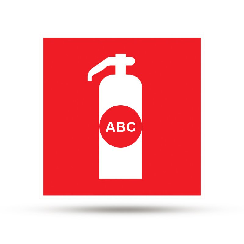 PLACA "EXTINTOR ABC" - 20X20CM