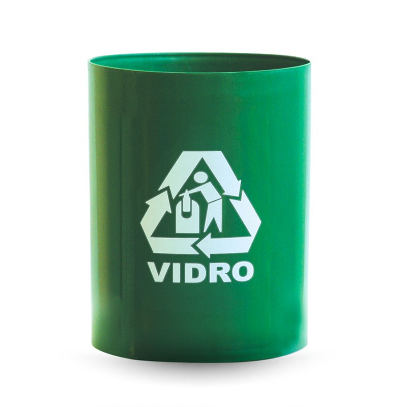 CESTO VERDE COM ADESIVO - 14L