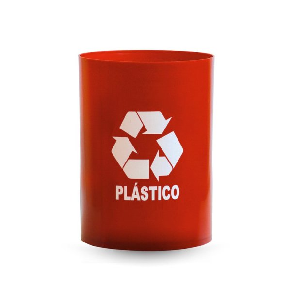 CESTO VERMELHO COM ADESIVO - 14L