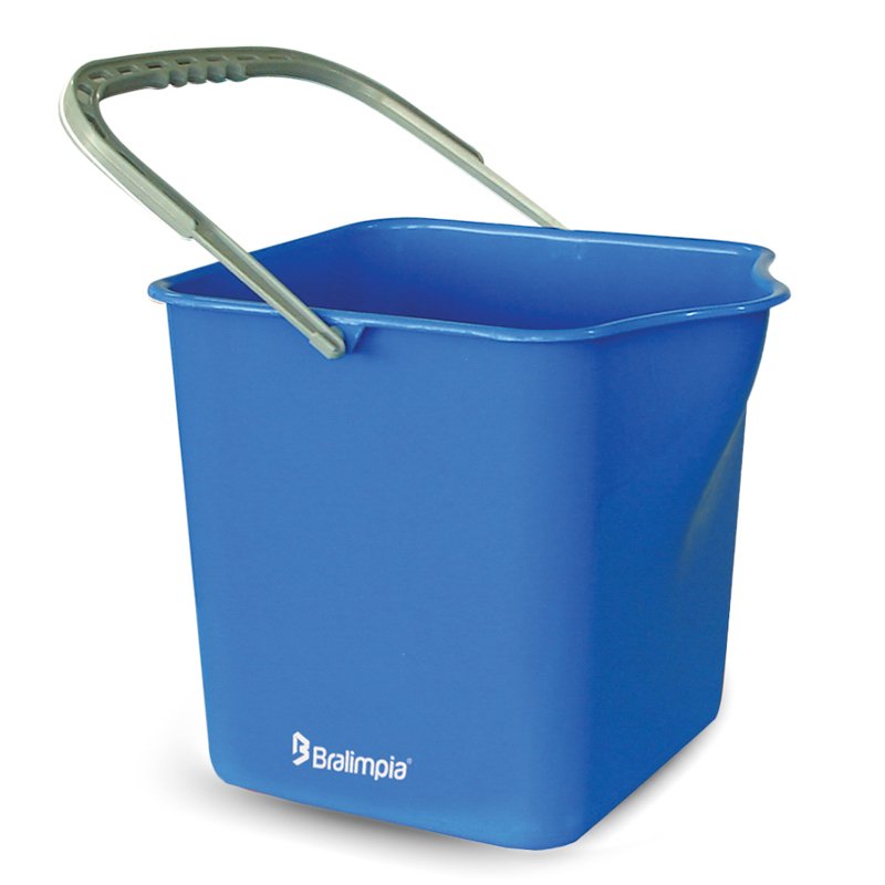 BALDE AZUL COM ALÇA BRALIMPIA - 15L