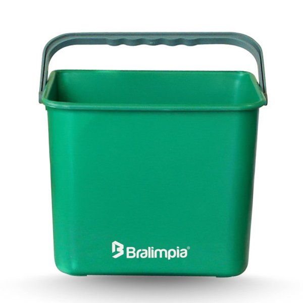 BALDE COM ALÇA VERDE BRALIMPIA - 4L