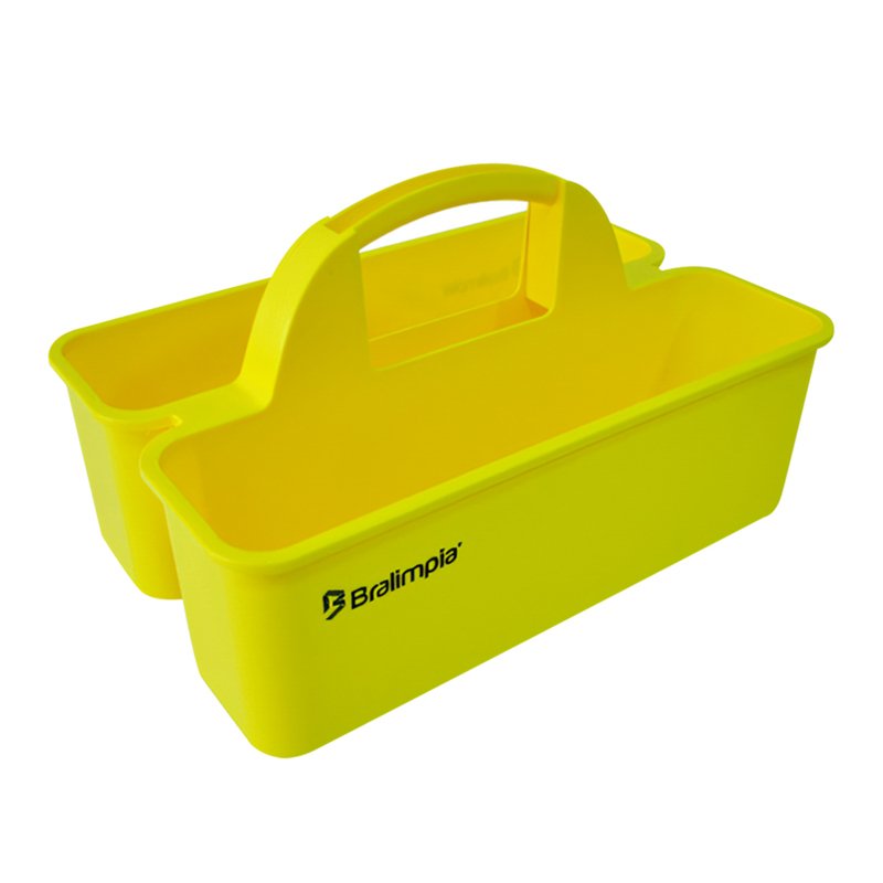CESTO FUNCIONAL CARRO AMERICA AMARELO - BRALIMPIA