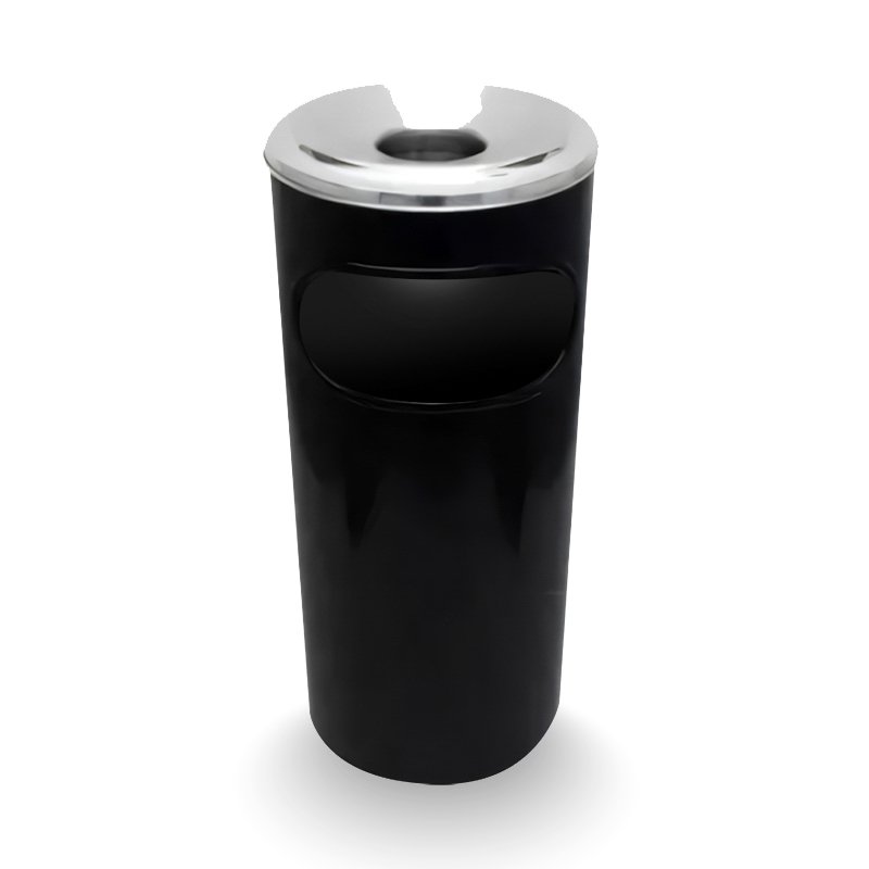 CINZEIRO PRETO COM ARO ALUMÍNIO - 23L