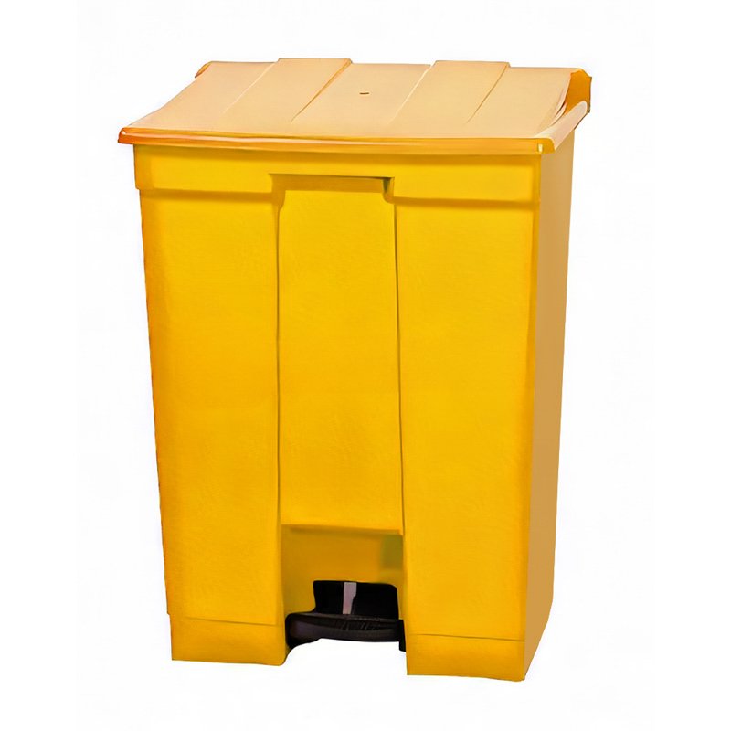 COLETOR COM PEDAL AMARELO BRALIMPIA - 60L