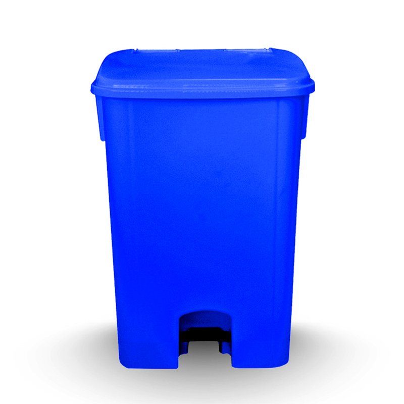 COLETOR COM PEDAL AZUL BRALIMPIA - 50L