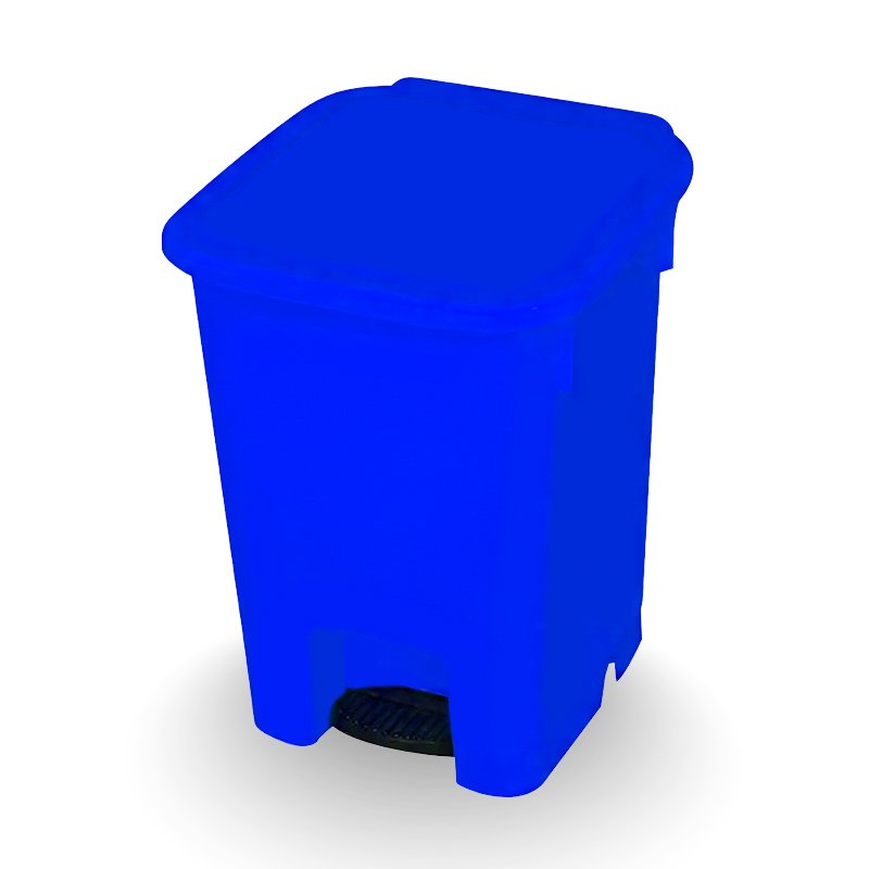COLETOR COM PEDAL AZUL BRALIMPIA - 15L