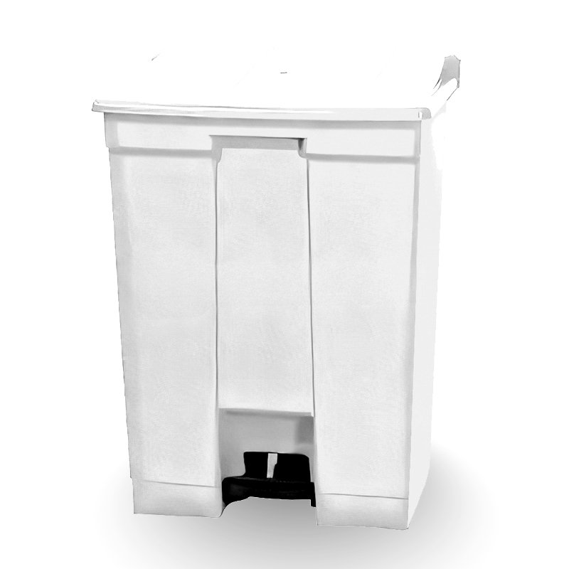 COLETOR COM PEDAL BRANCO BRALIMPIA - 30L