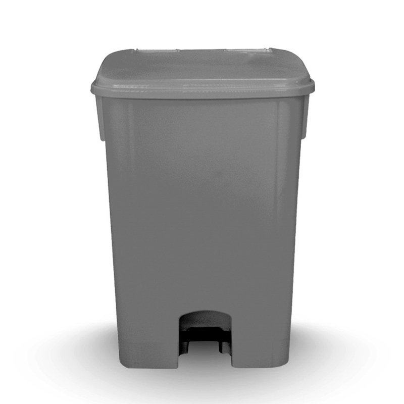 COLETOR COM PEDAL CINZA BRALIMPIA - 50L