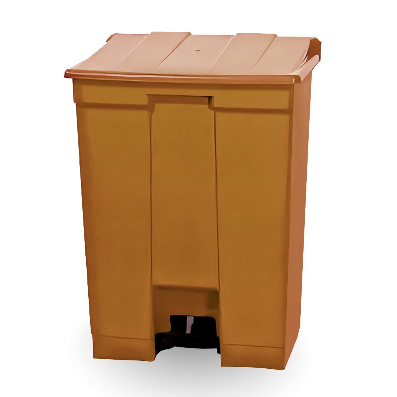 COLETOR COM PEDAL MARROM BRALIMPIA - 30L