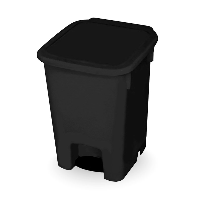 COLETOR COM PEDAL PRETO BRALIMPIA - 15L