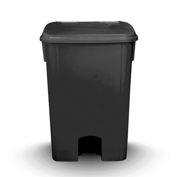 COLETOR COM PEDAL PRETO BRALIMPIA - 50L