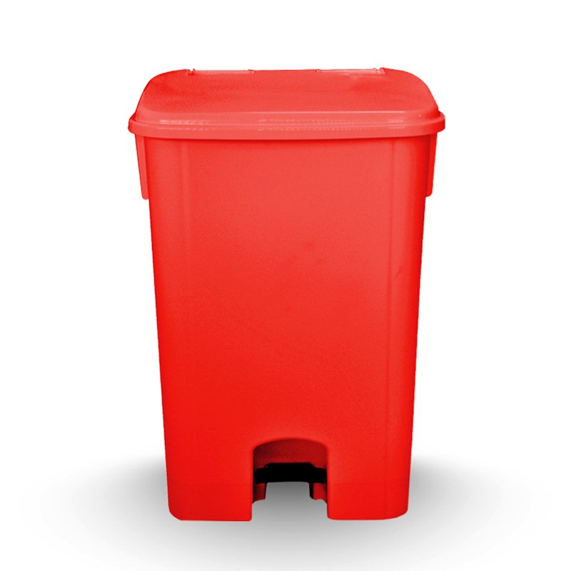 COLETOR COM PEDAL VERMELHO BRALIMPIA - 100L