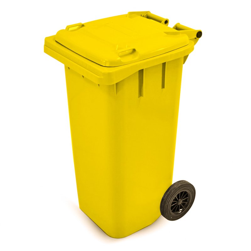 CONTENTOR AMARELO BRALIMPIA - 120L