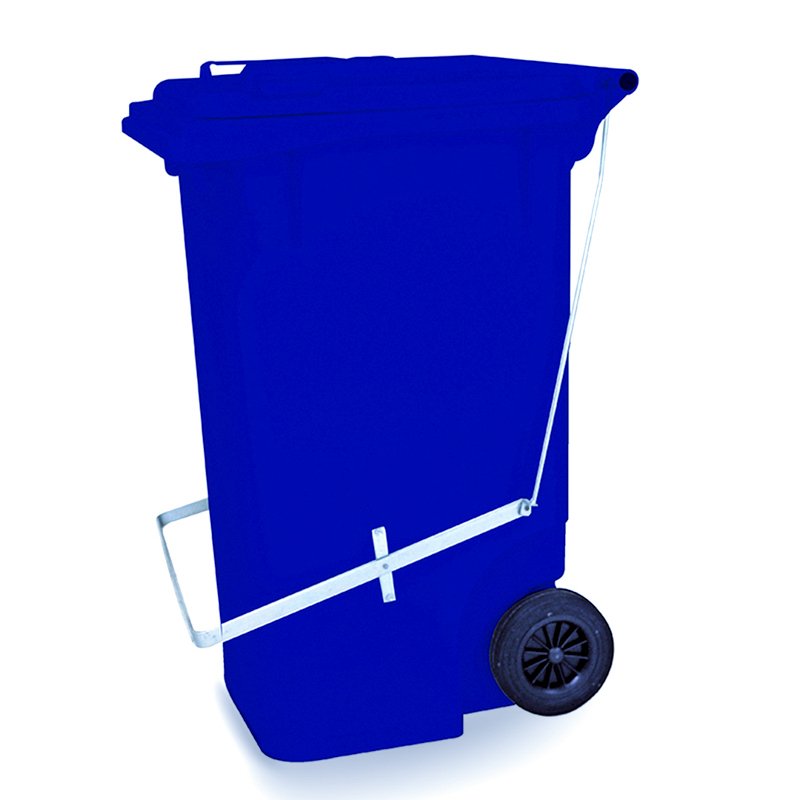 CONTENTOR AZUL COM PEDAL BRALIMPIA - 240L