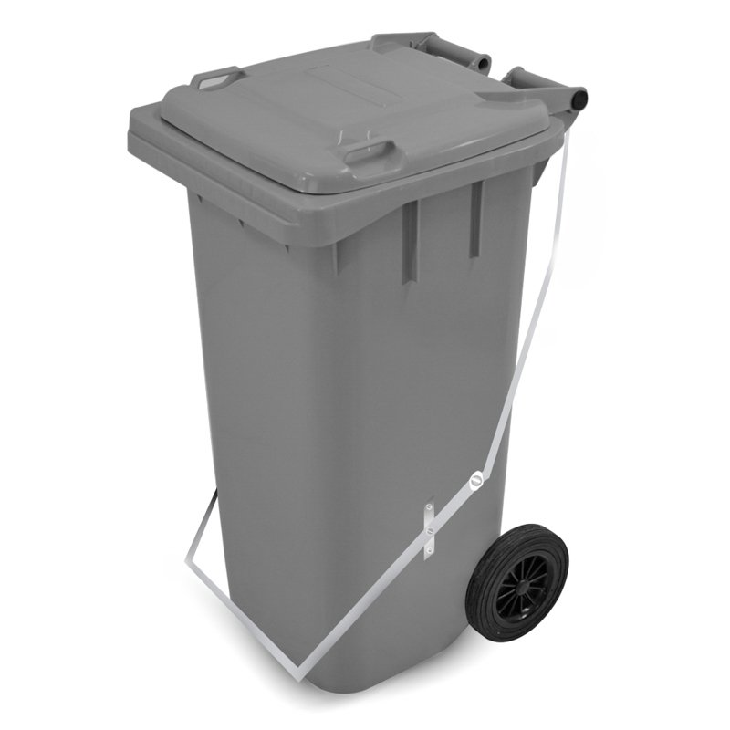 CONTENTOR CINZA COM PEDAL BRALIMPIA - 120L