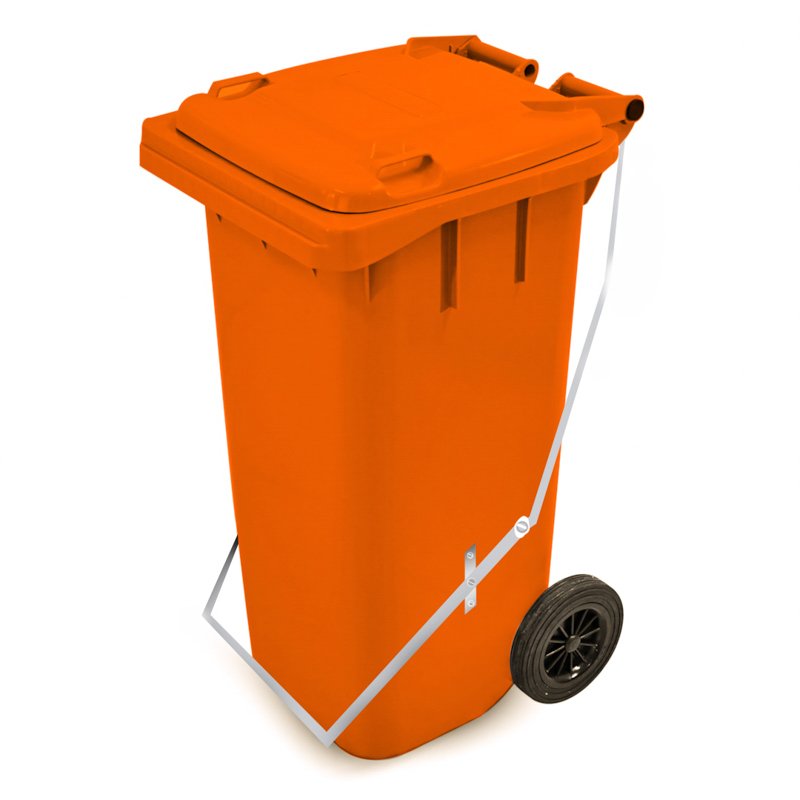 CONTENTOR LARANJA BRALIMPIA COM PEDAL - 120L