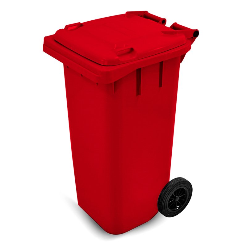 CONTENTOR VERMELHO BRALIMPIA - 120L