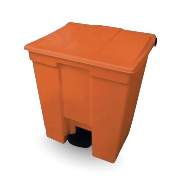 COLETOR DE PEDAL LARANJA BRALIMPIA - 30L