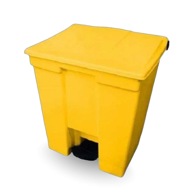 COLETOR DE PEDAL AMARELO BRALIMPIA - 30L