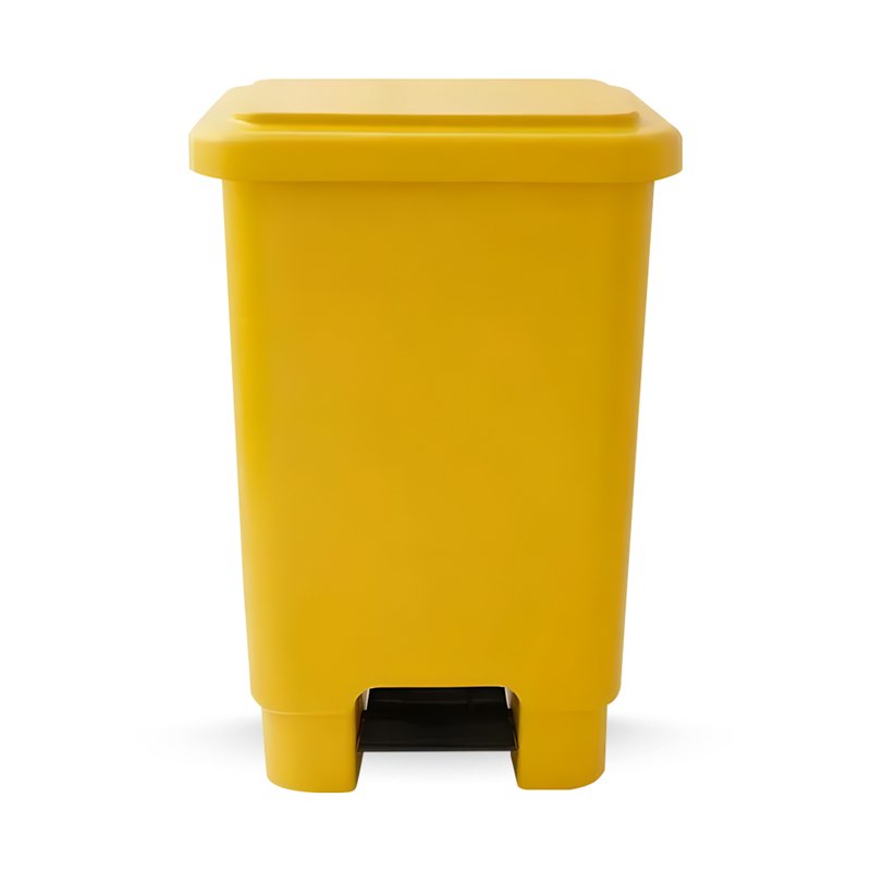 COLETOR DE PEDAL AMARELO BRALIMPIA - 100L