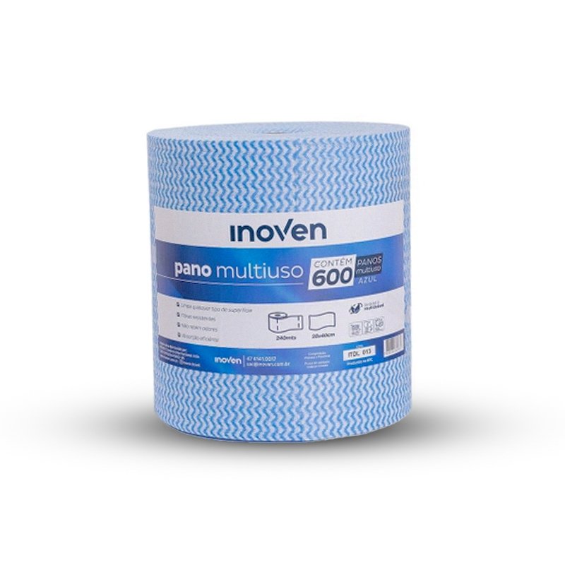 PANO MULTIUSO AZUL INOVEN - 0,28X240M
