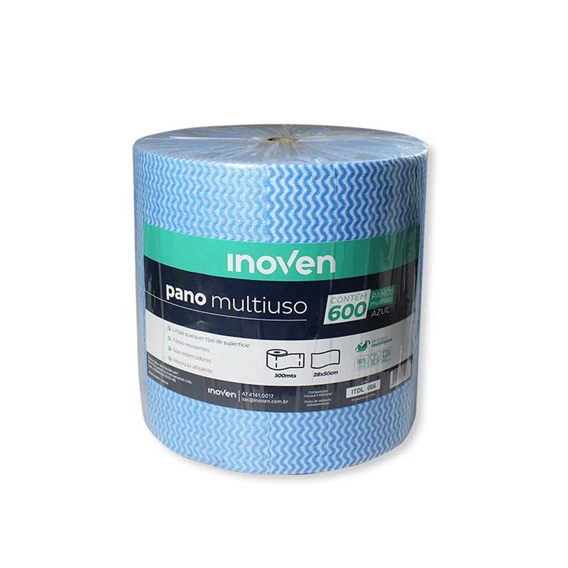 PANO MULTIUSO AZUL INOVEN - 0,28X300M
