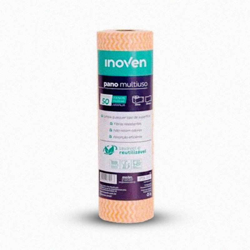 PANO MULTIUSO LARANJA INOVEN - 0,28X25M