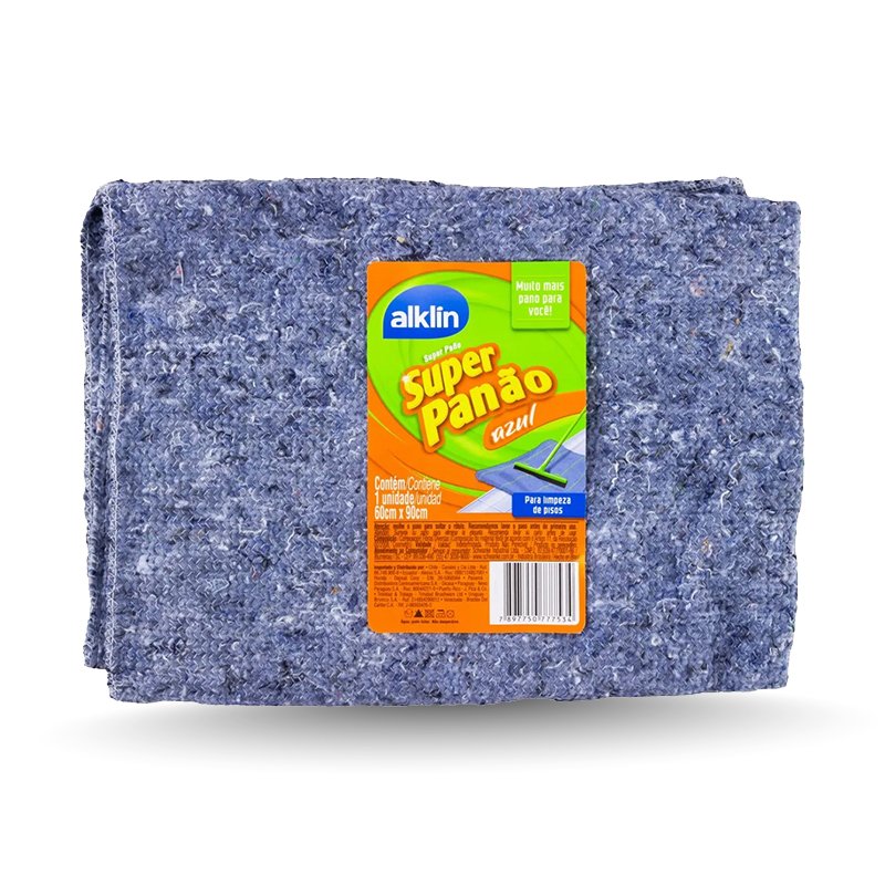 PANO SUPER PANÃO ALVEJADO AZUL ALKLIN - 60X90CM