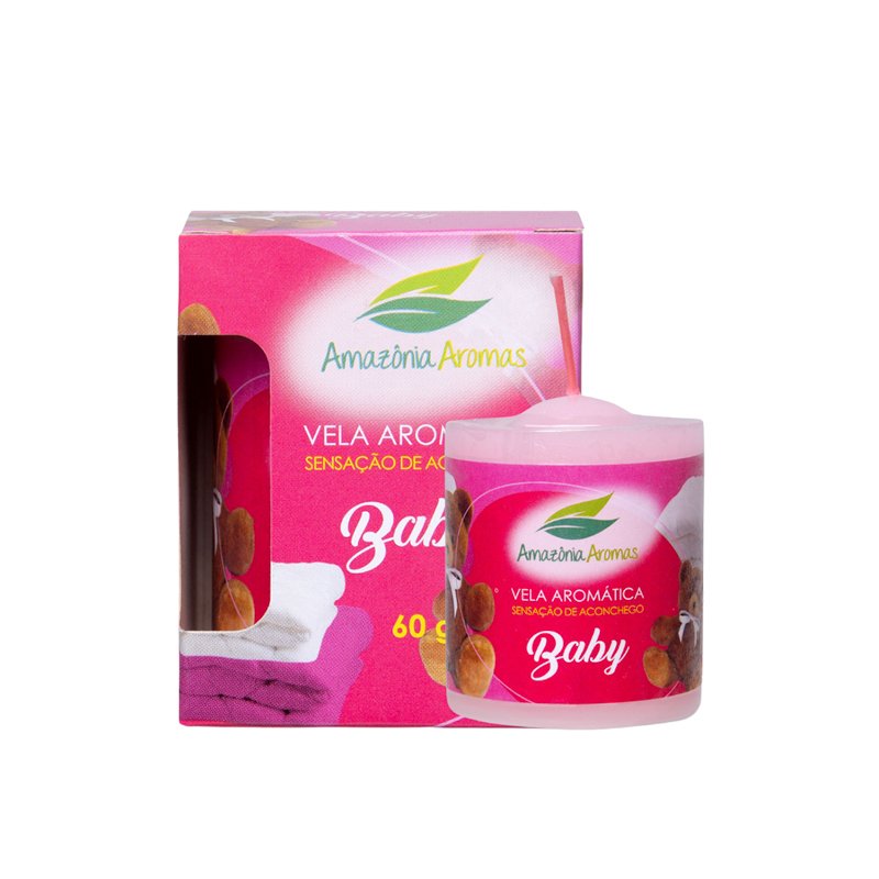 AMAZÔNIA AROMAS VELA PERFUMADA BABY ROSA - 60G
