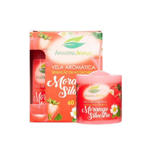 AMAZÔNIA AROMAS VELA PERFUMADA MORANGO SILVESTRE - 60G