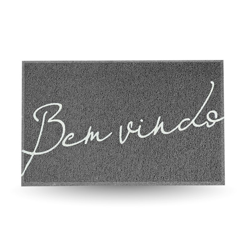 TAPETE BEM VINDO LIGHT CINZA KAPAZI - 40X60