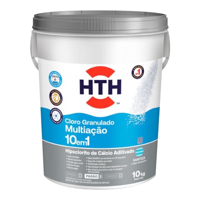 CLORO GRANULADO ADITIVADO 10 EM 1 HTH - 10KG