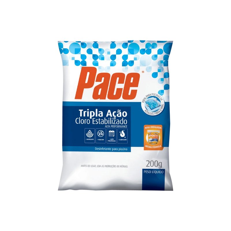 CLORO EM PASTILHA TRIPLA AÇÃO PACE - 200G