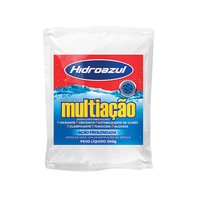 CLORO TRICLORO EM PASTILHA HIDROAZUL - 200G