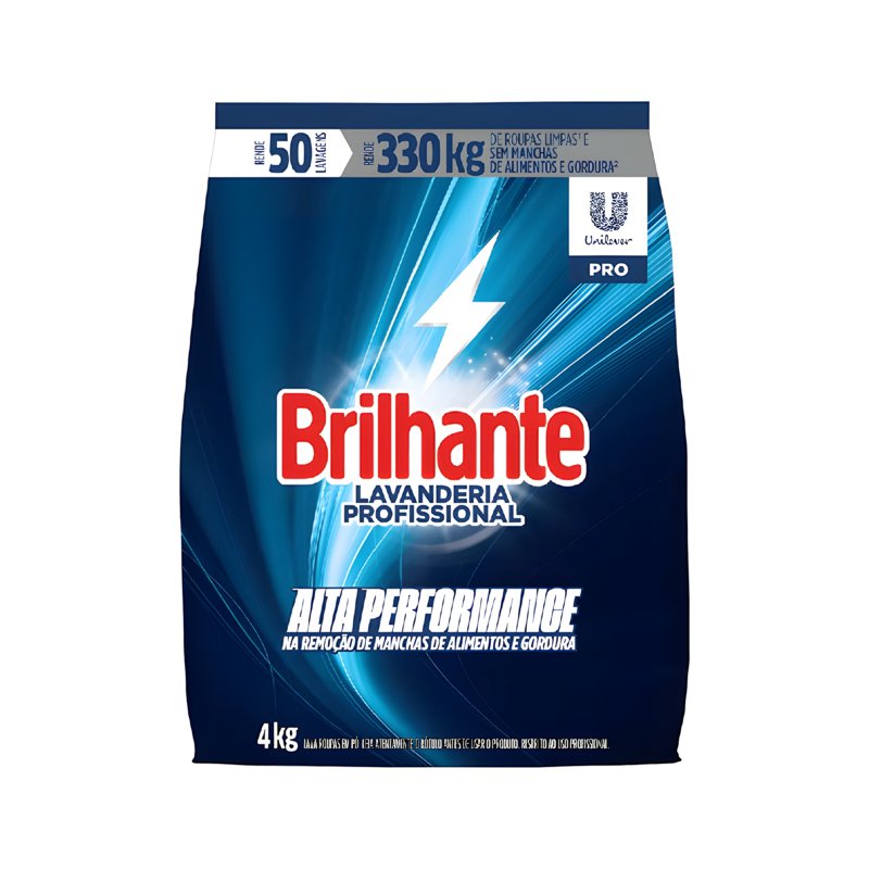 BRILHANTE EM PÓ LAVANDERIA PROFISSIONAL UNILEVER - 4KG