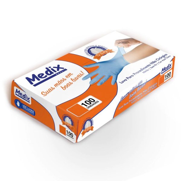 LUVA NITRÍLICA PARA PROCEDIMENTO INOVEN PRETA SEM PÓ – P – 100 UN