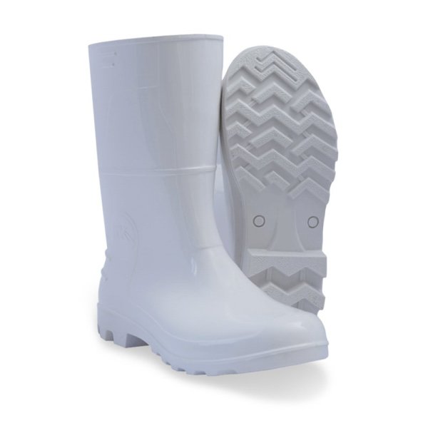 BOTA DE PVC SAFETY CANO MÉDIO BRANCA – Nº 43