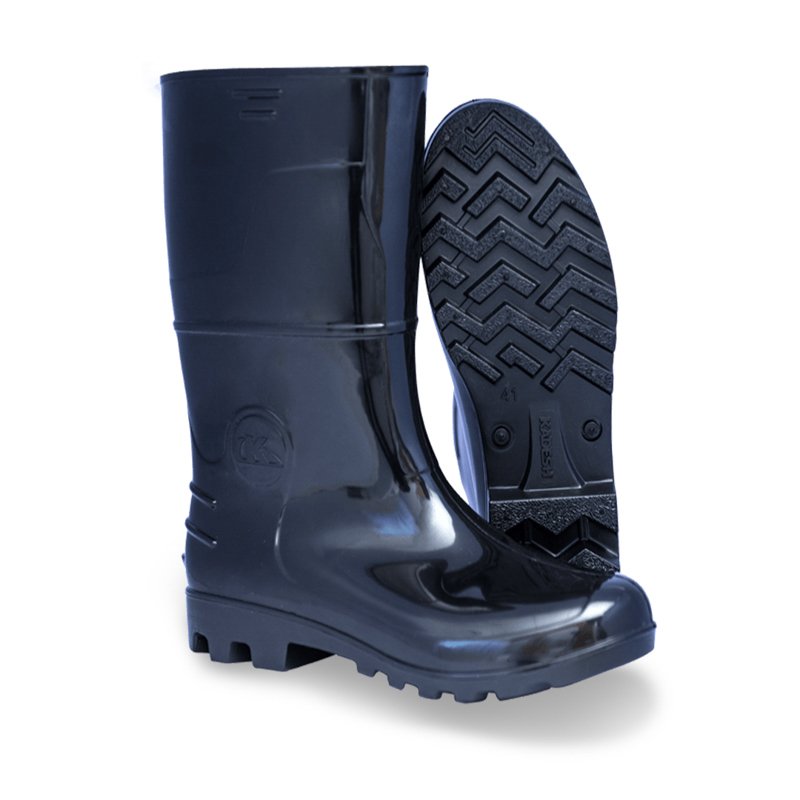 BOTA DE PVC SAFETY CANO MÉDIO PRETA – Nº 38