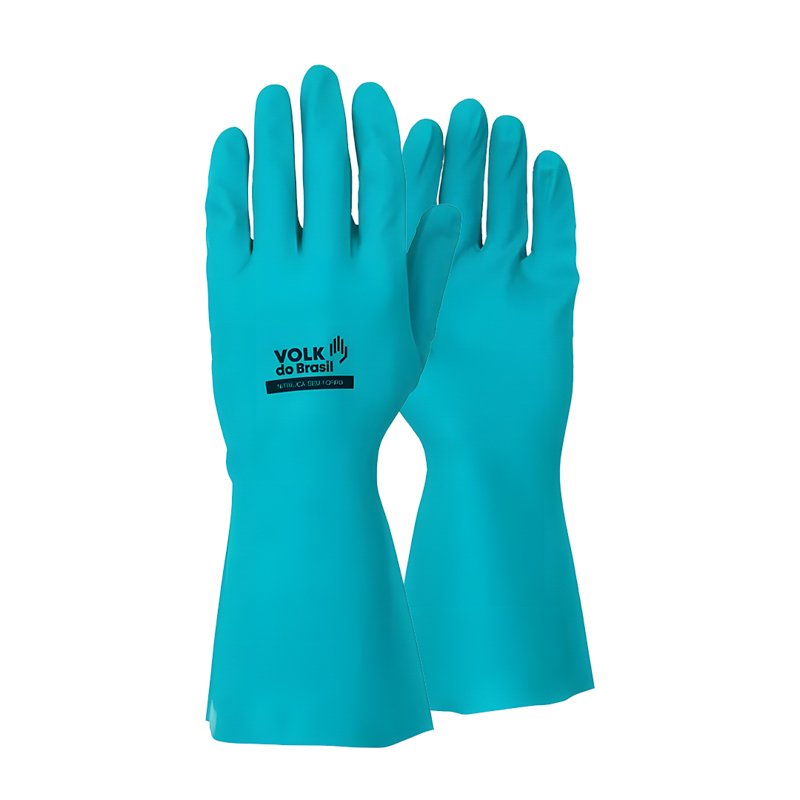 LUVA VOLK NITRILICA VERDE SEM FORRO - M