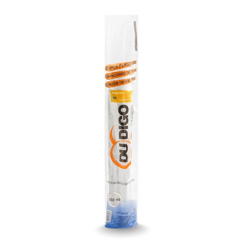COPO BRANCO DUDIGO COM 100 UNIDADES - 180ML