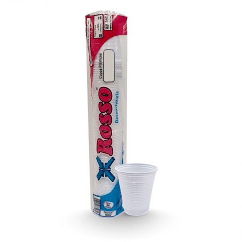 COPO BRANCO ROSSO COM 100 UNIDADES - 300ML