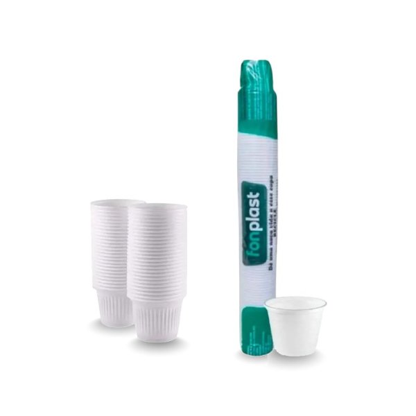 COPO BRANCO FONPLAST COM 100 UNIDADES - 50ML