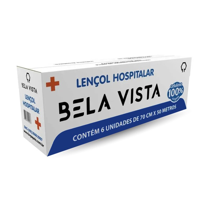 LENÇOL HOSPITALAR ROLO BELA VISTA - 70X50CM