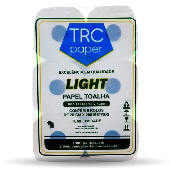 PAPEL TOALHA TRC PAPER LIGHT - 6X20X200CM