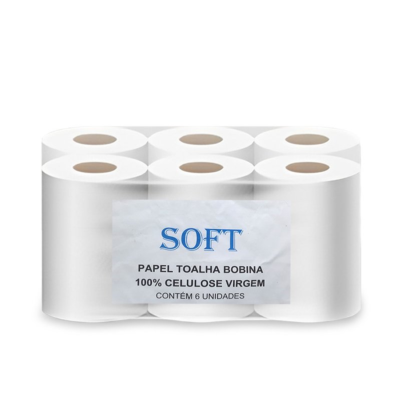 PAPEL TOALHA BOBINA SOFT - 6 ROLOS