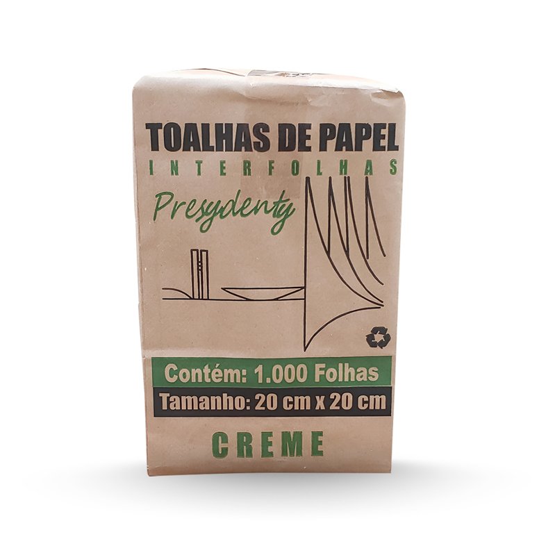 PAPEL TOALHA CREME PRESIDENTY - 1000 FOLHAS