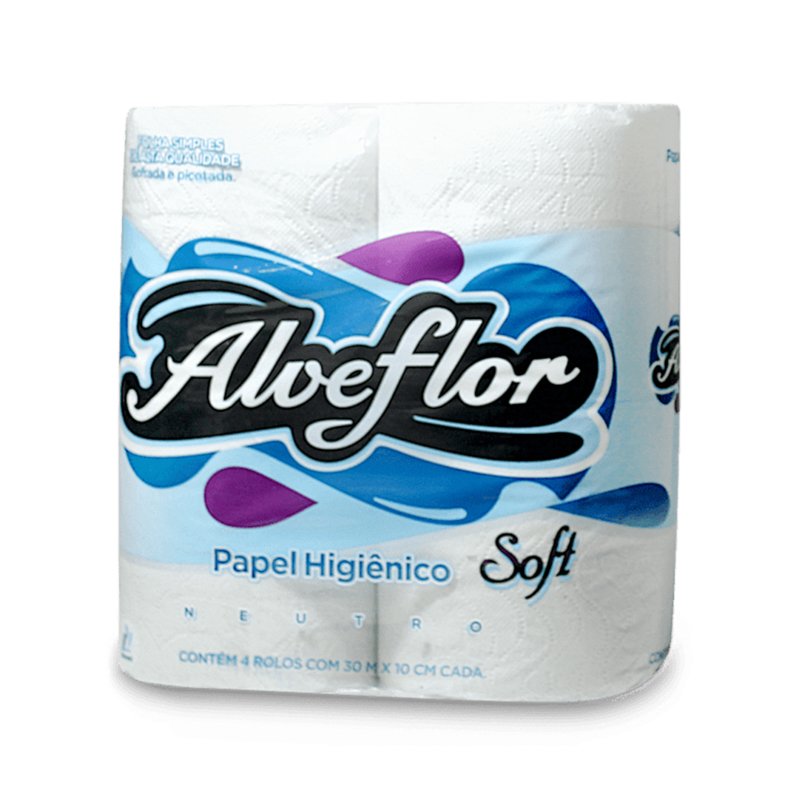 PAPEL HIGIÊNICO ALVEFLOR - 4X30CM