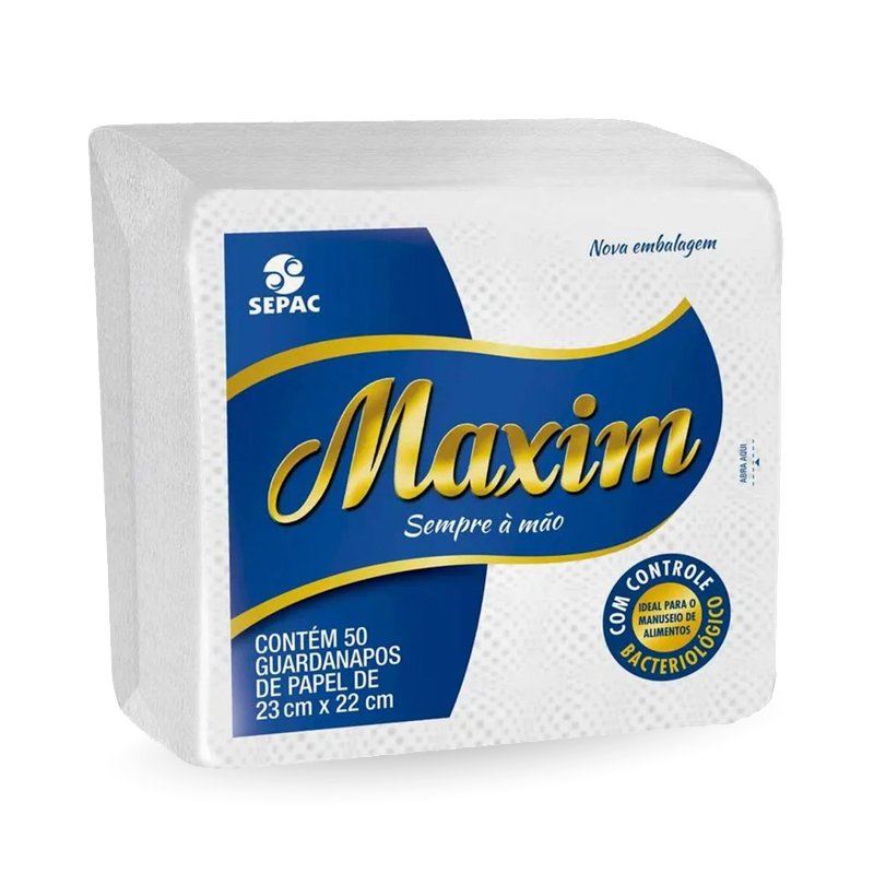 GUARDANAPO MAXIM COM 50 UNIDADES - 23X22CM