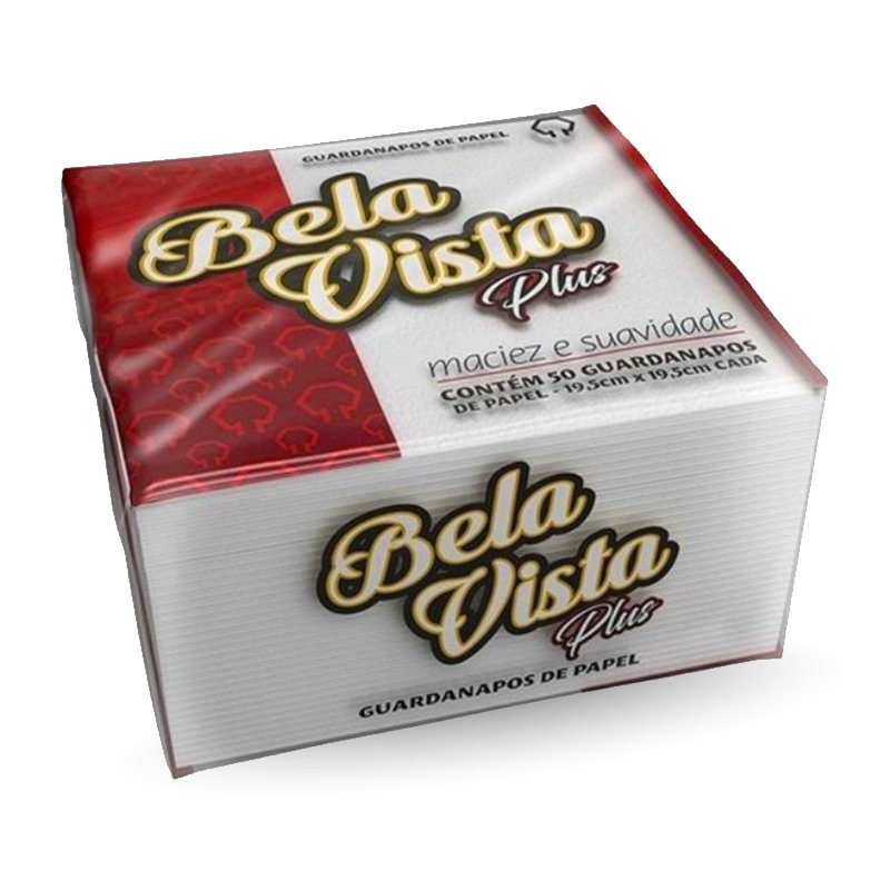 GUARDANAPO DE PAPEL BELA VISTA COM 50 UNIDADES - 19,5X19,5CM