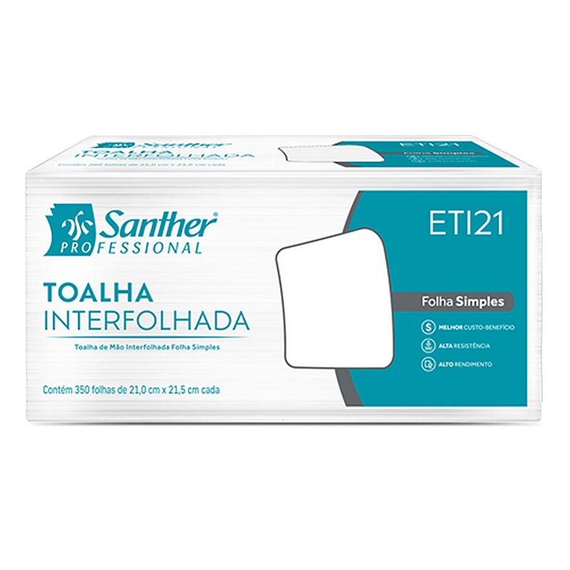 SANTHER PAPEL TOALHA INTERFOLHADO ECO F/S 6X350 FOLHAS – ETI21